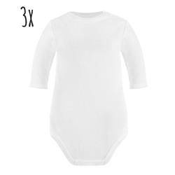 Body długi rękaw białe 3szt.